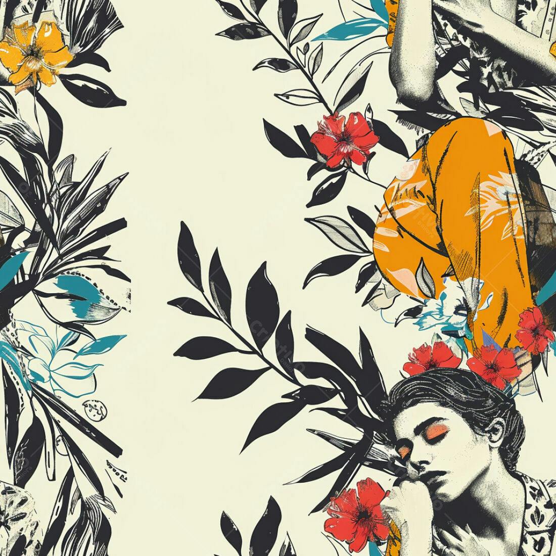 Textura Floral para Fundo Moderno
