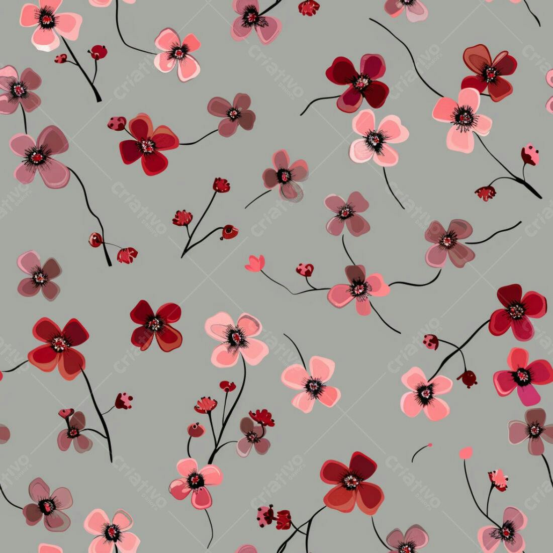 Textura floral romântica para papel de parede