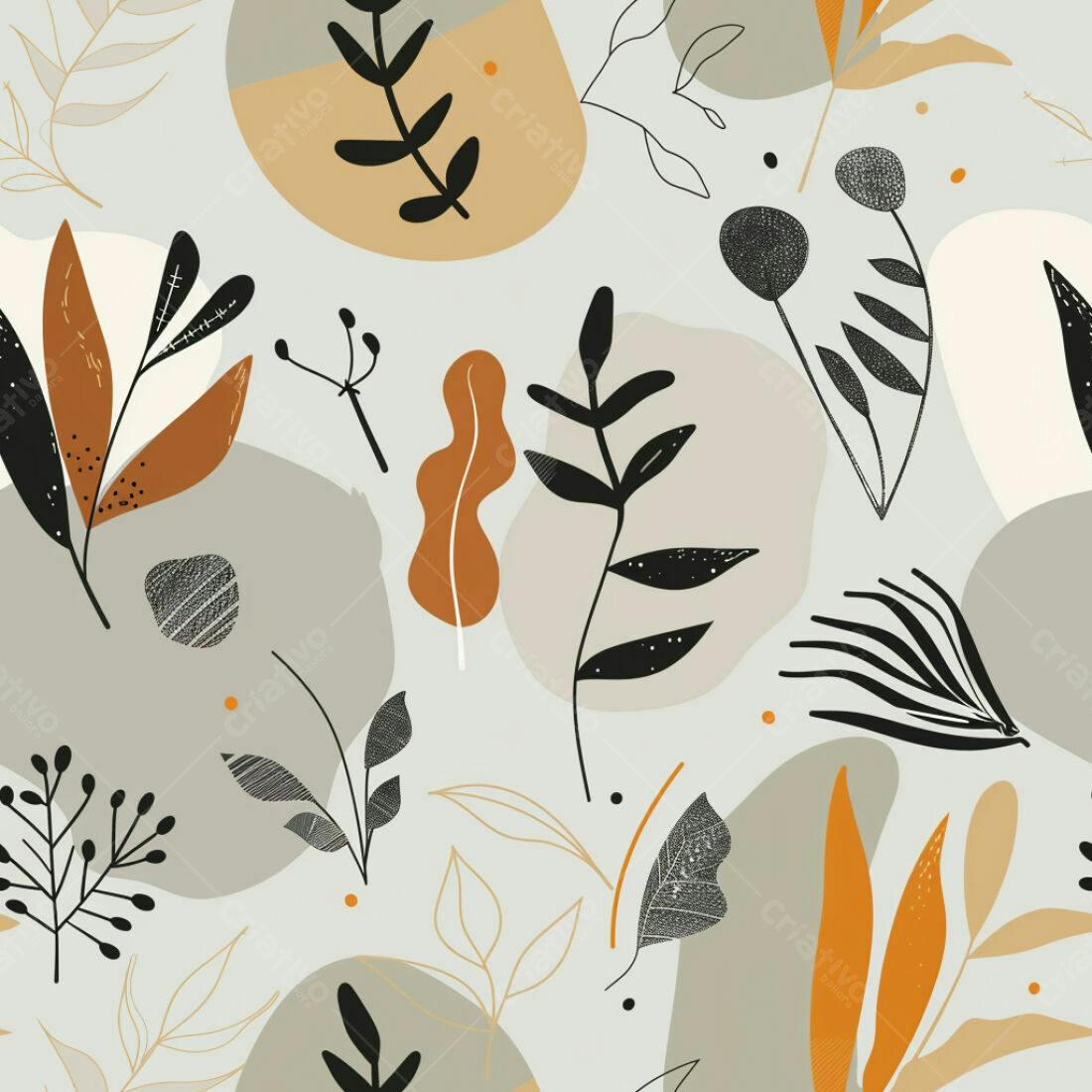 Textura Botânica Abstrata para Fundo