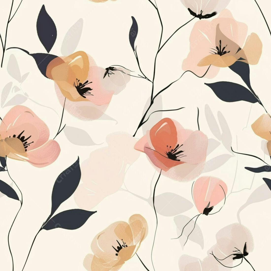 Textura floral romântica para papel de parede