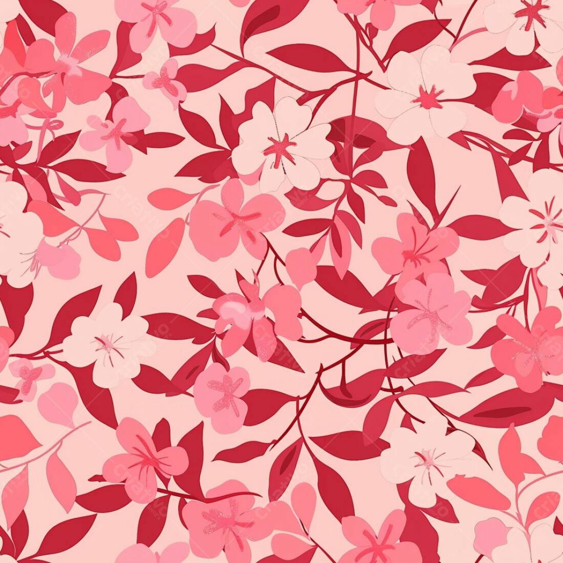 Textura Floral Rosa para Fundo