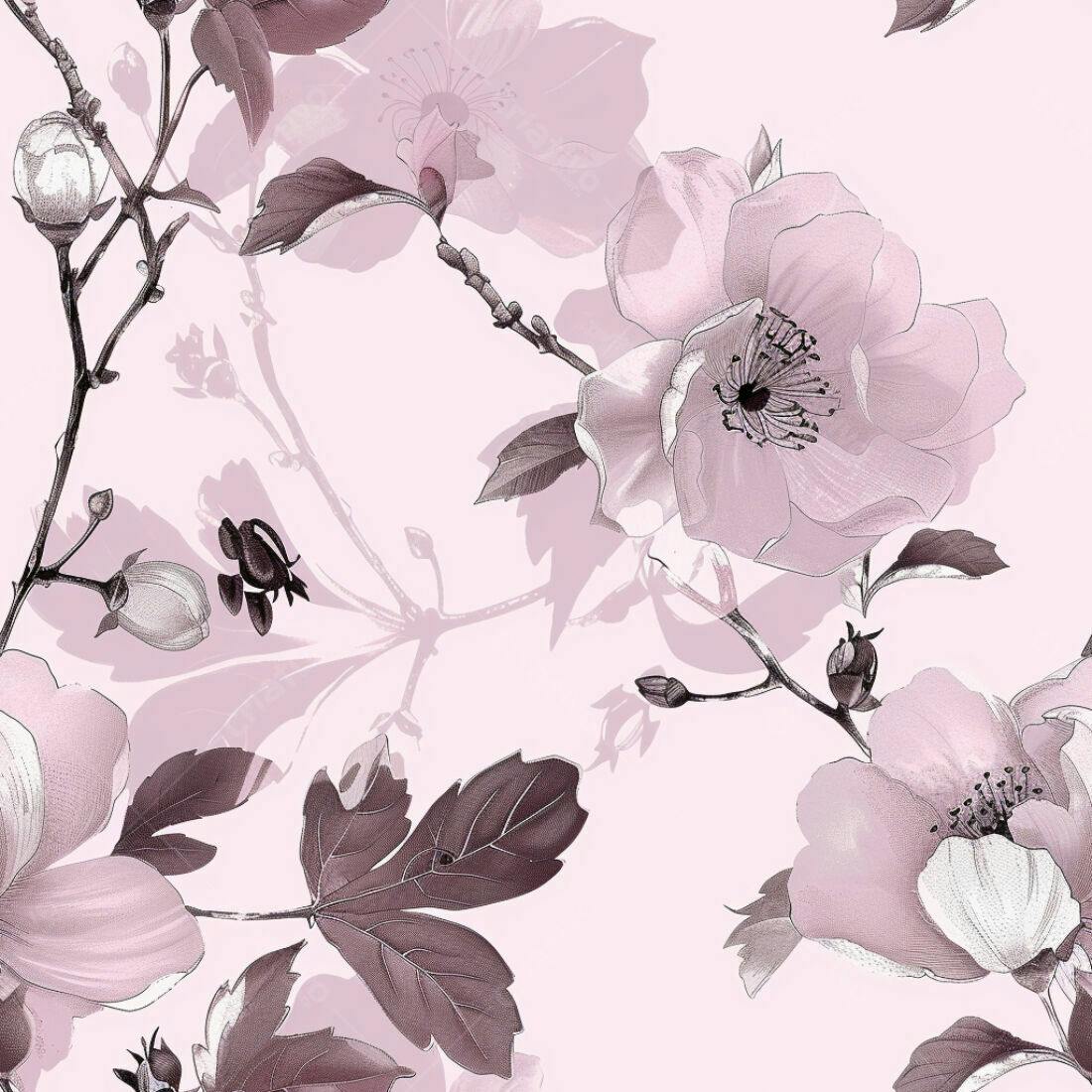 Textura floral romântica para papel de parede