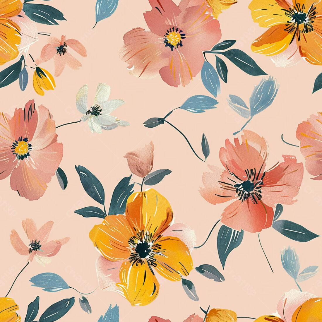 Textura floral romântica para fundo
