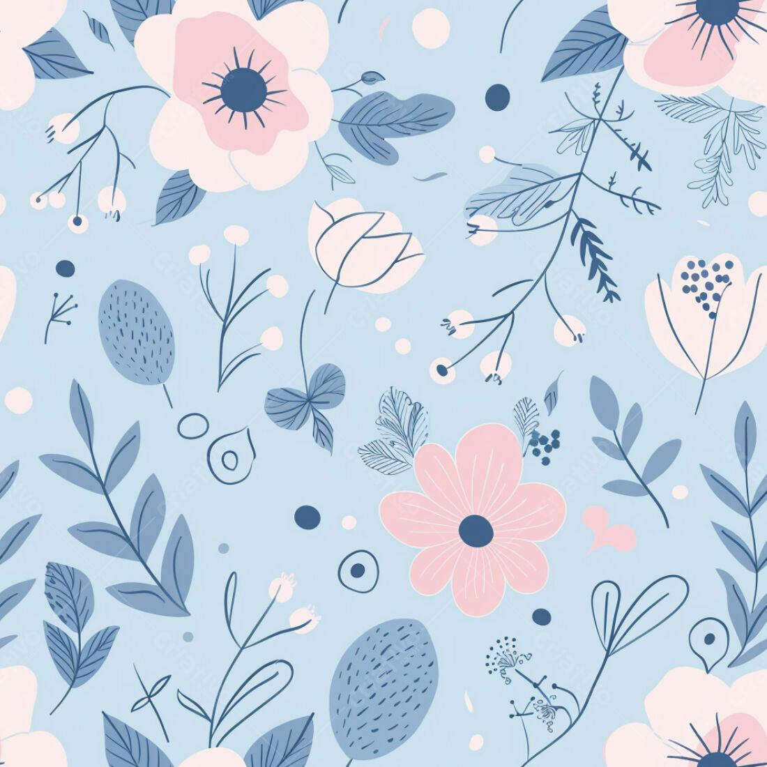 Textura floral romântica para papel de parede