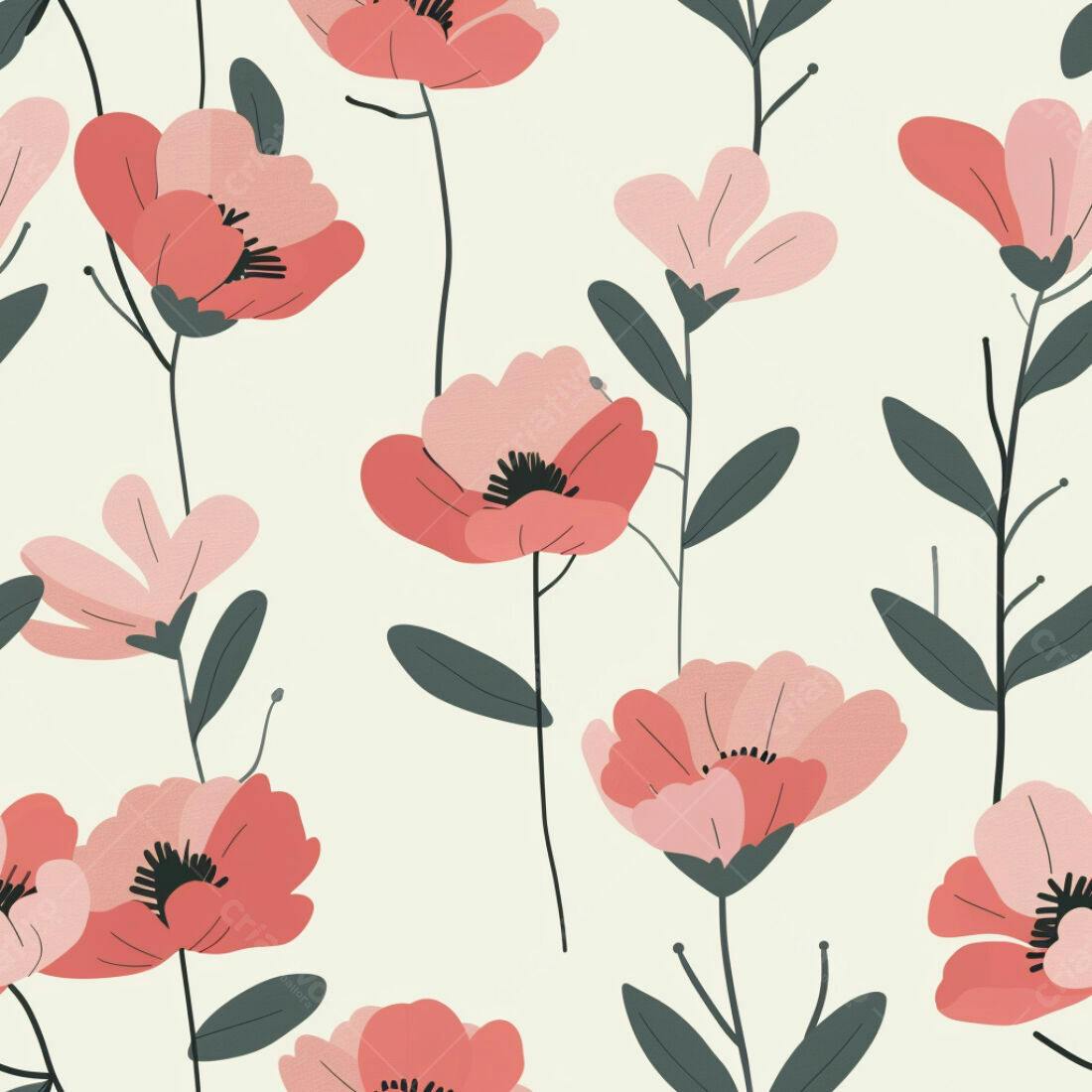 Textura floral romântica para papel de parede