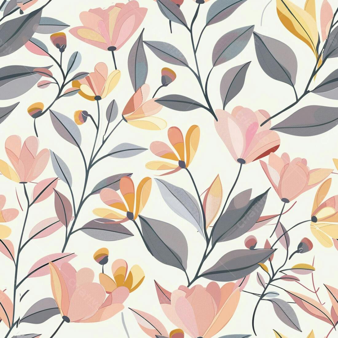 Textura floral romântica para papel de parede