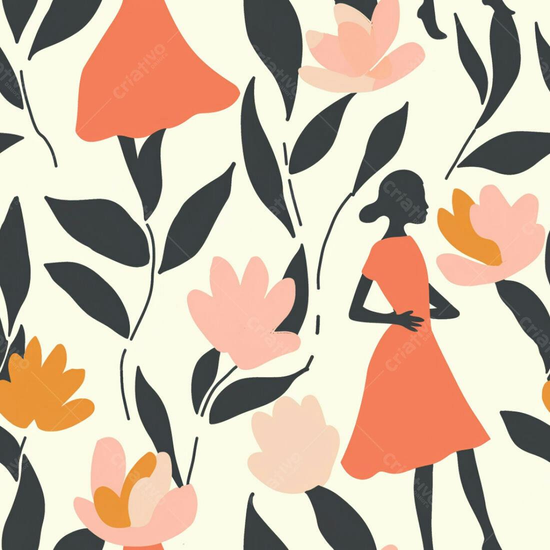 Textura floral romântica para papel de parede