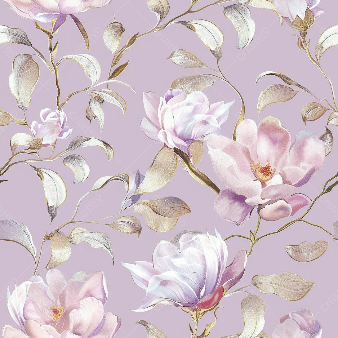 Textura floral romântica lilás para papel de parede