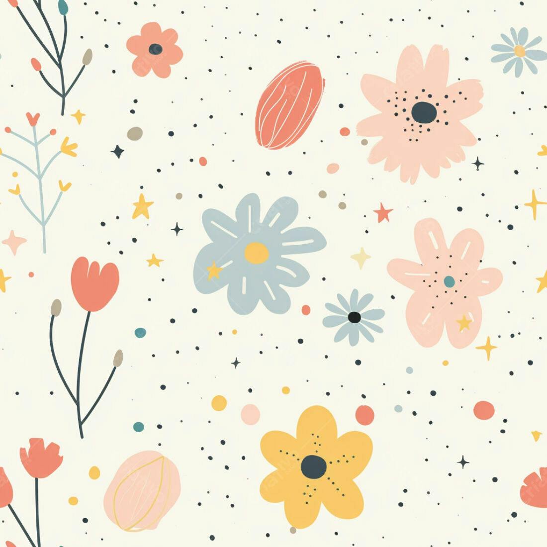 Textura Floral Delicada para Fundo