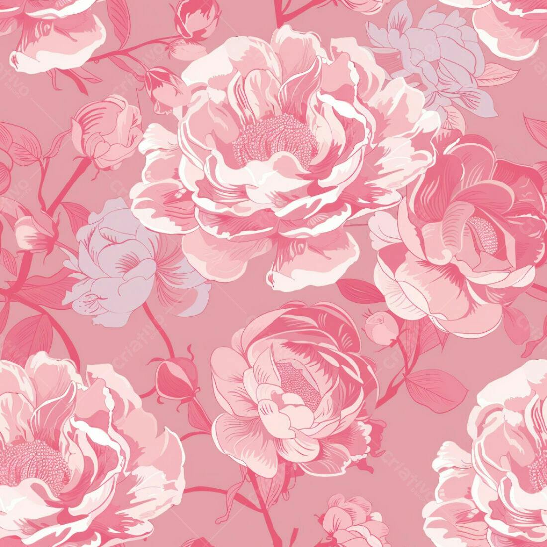 Textura floral rosa para papel de parede