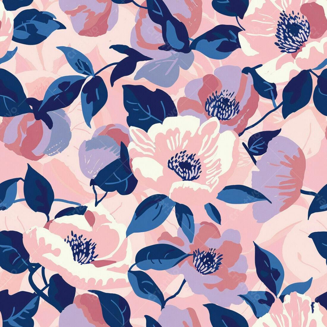 Textura floral romântica para papel de parede