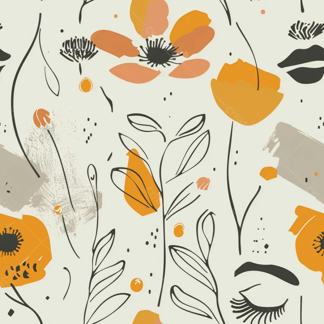 Textura Abstrata Floral para Fundo