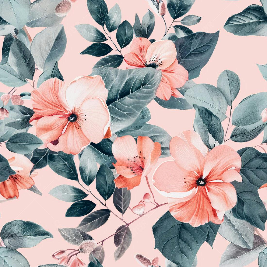 Textura floral romântica para papel de parede