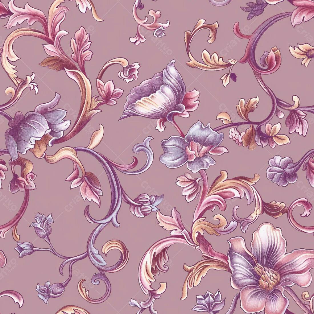 Textura floral romântica para papel de parede