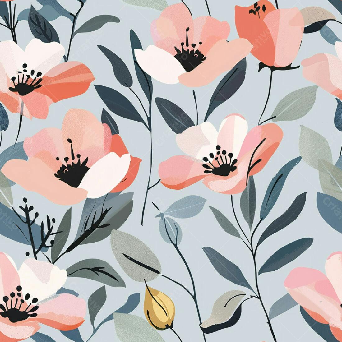 Textura floral romântica para papel de parede