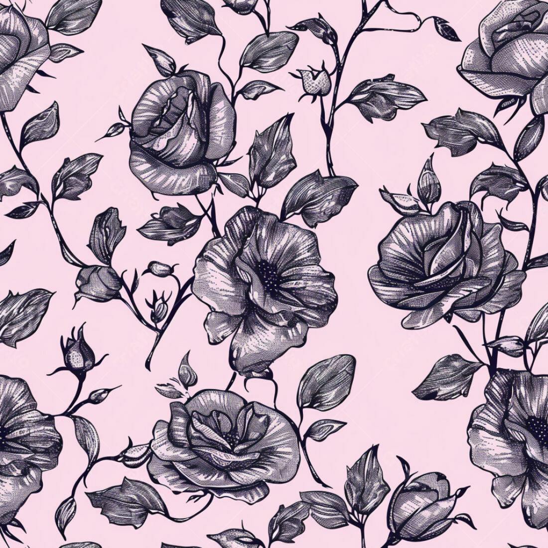Textura floral rosas escuras para papel de parede