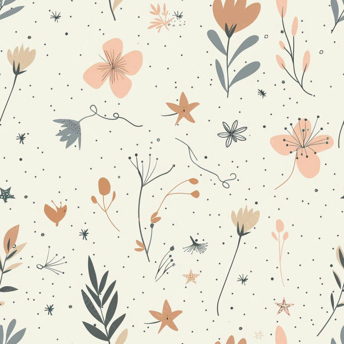 Textura Floral Delicado para Fundo