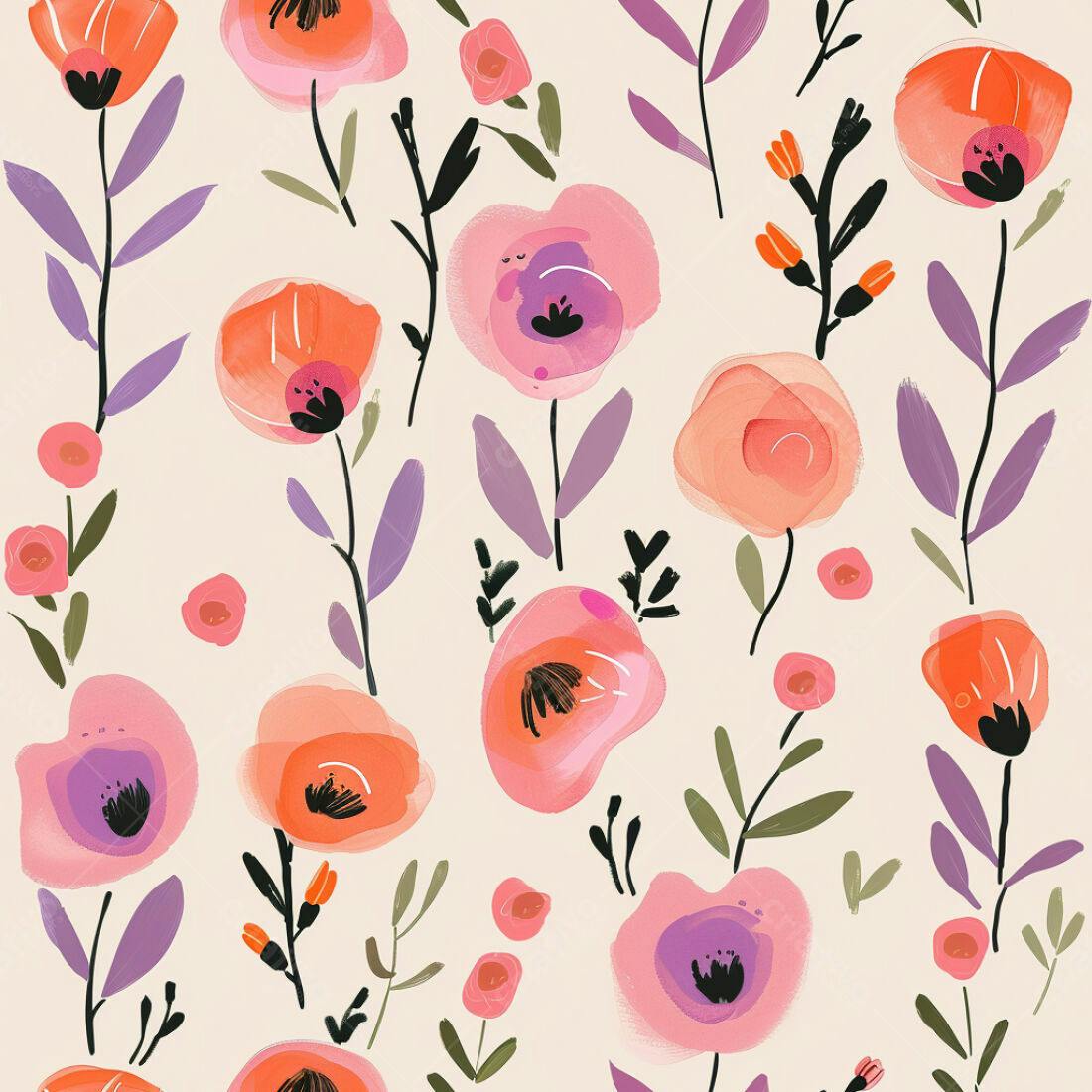 Textura floral romântica para papel de parede