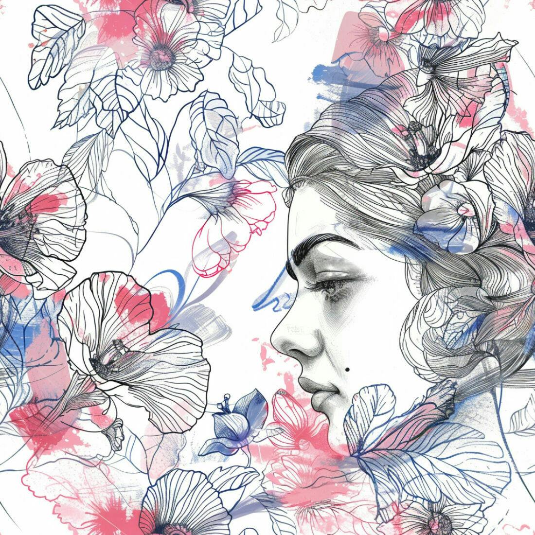 Textura floral romântica para papel de parede