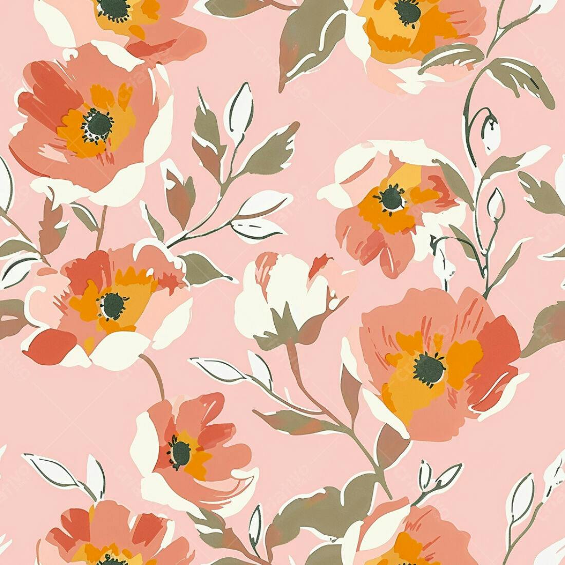 Textura floral rosa claro para papel de parede