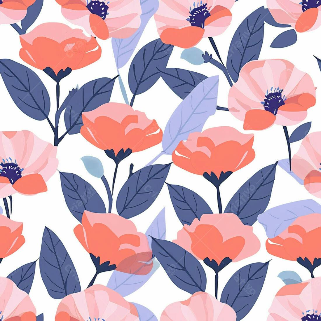 Textura floral romântica para papel de parede
