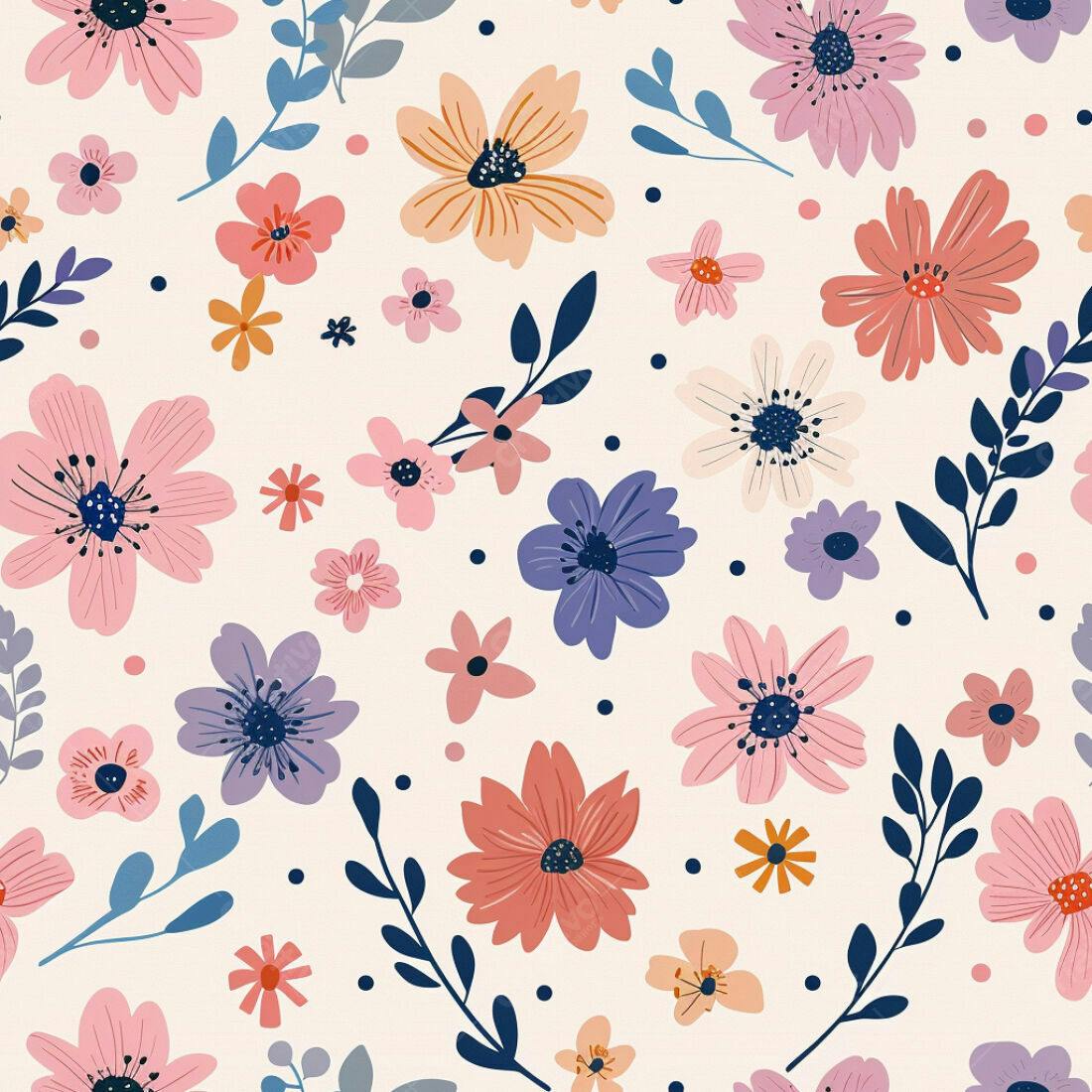 Textura floral romântica para papel de parede