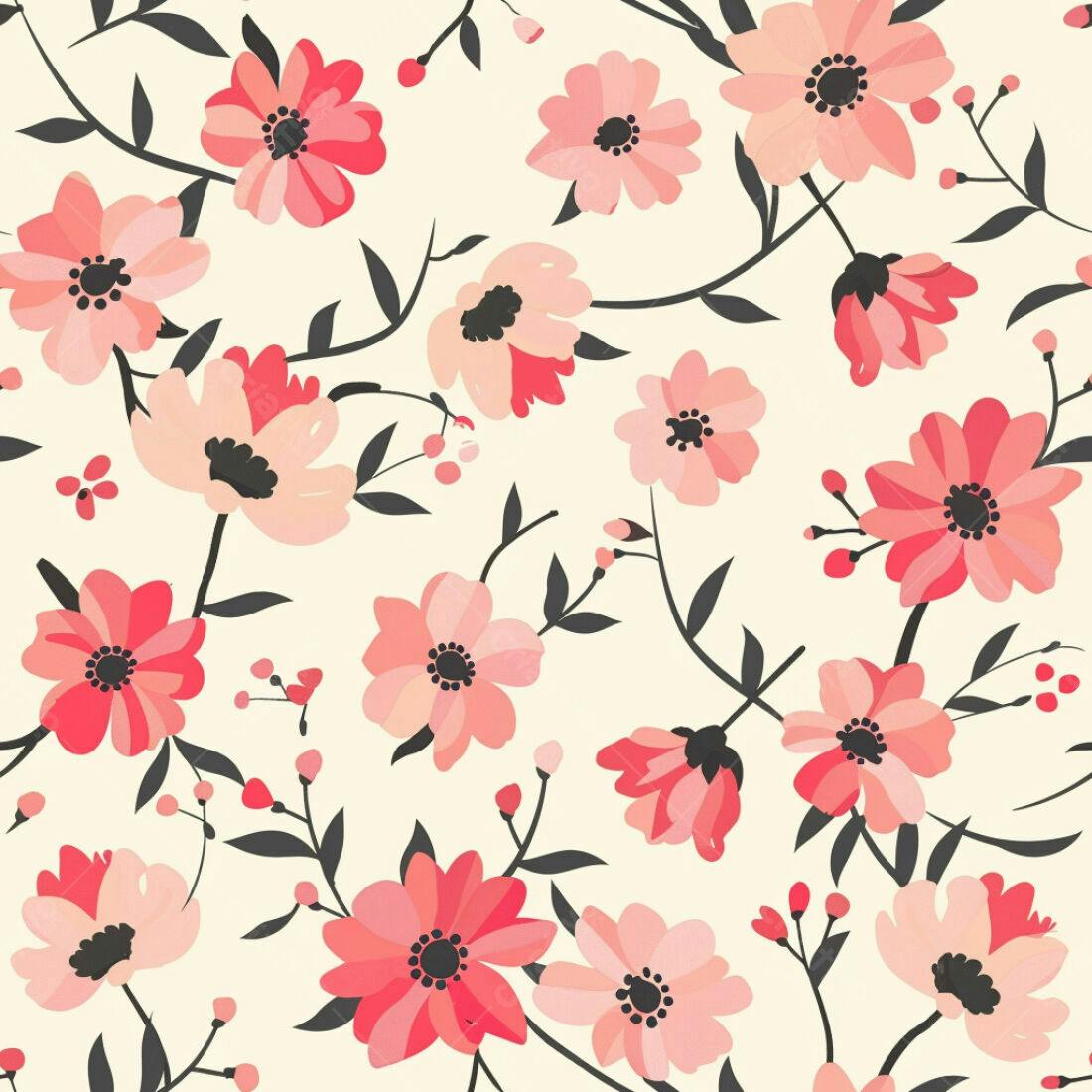 Textura floral romântica para papel de parede