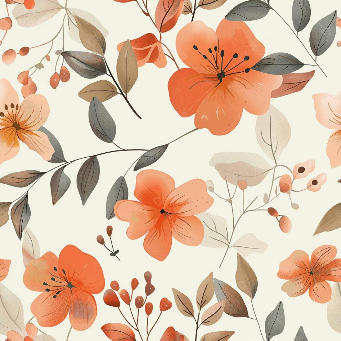 Textura floral coral para fundo romântico
