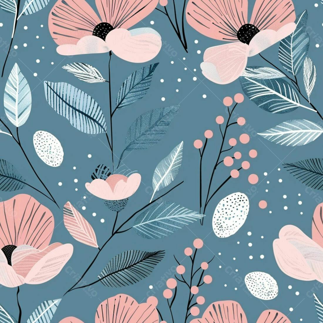 Textura floral romântica para papel de parede