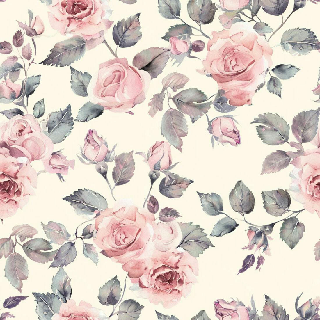 Textura floral rosas românticas para papel de parede