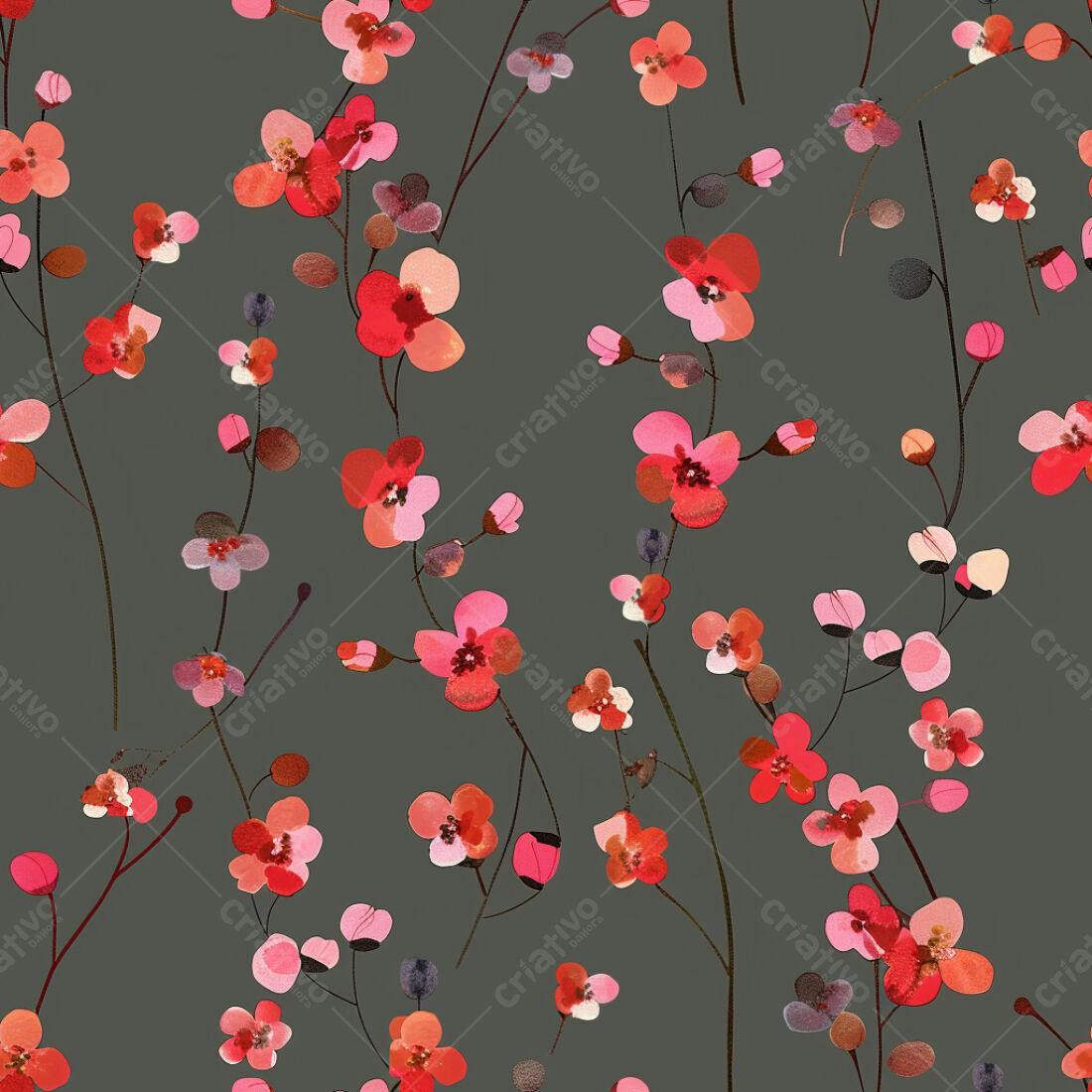 Textura floral aquarela para papel de parede