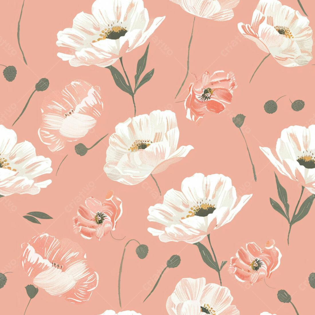 Textura floral romântica para papel de parede