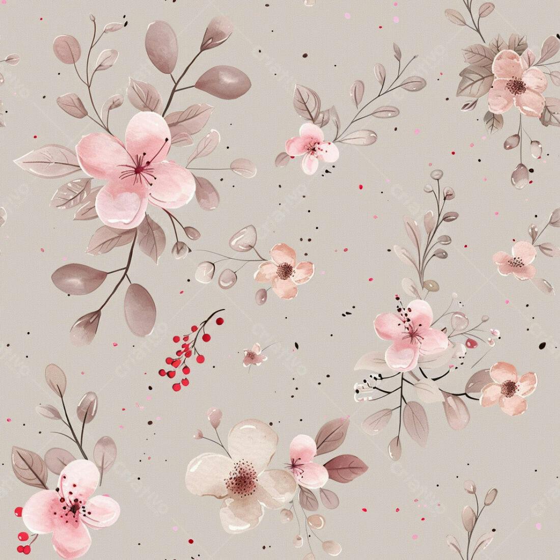 Textura floral romântica para papel de parede