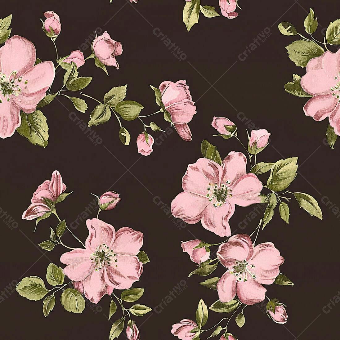 Textura floral rosa para papel de parede