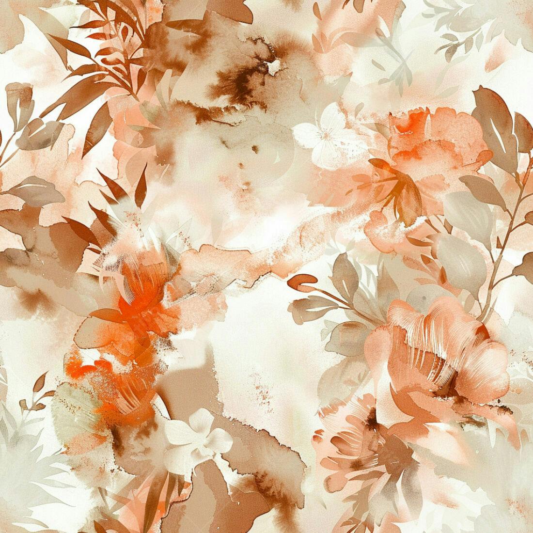 Textura floral aquarela para papel de parede