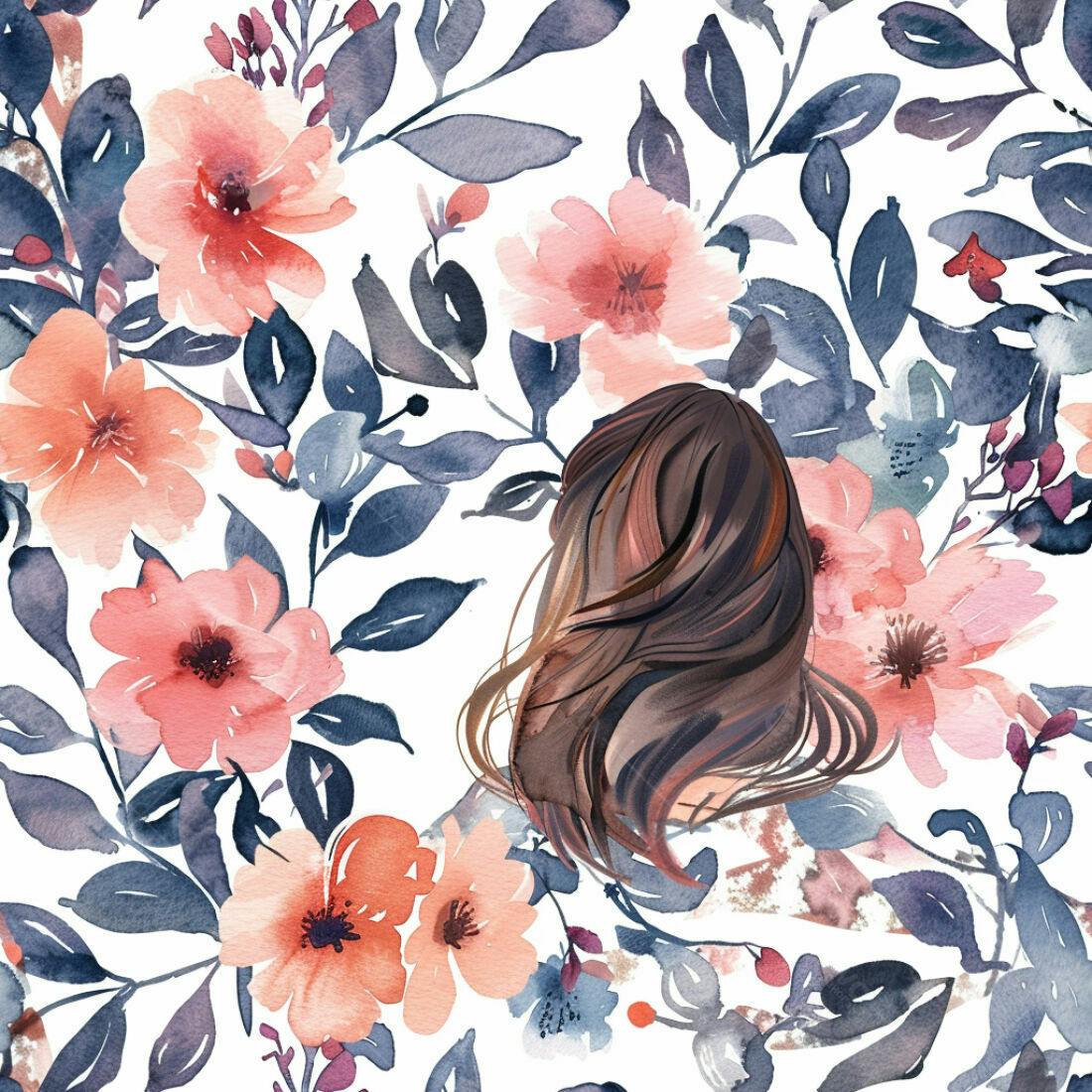 Textura Floral Romântica para Papel de Parede