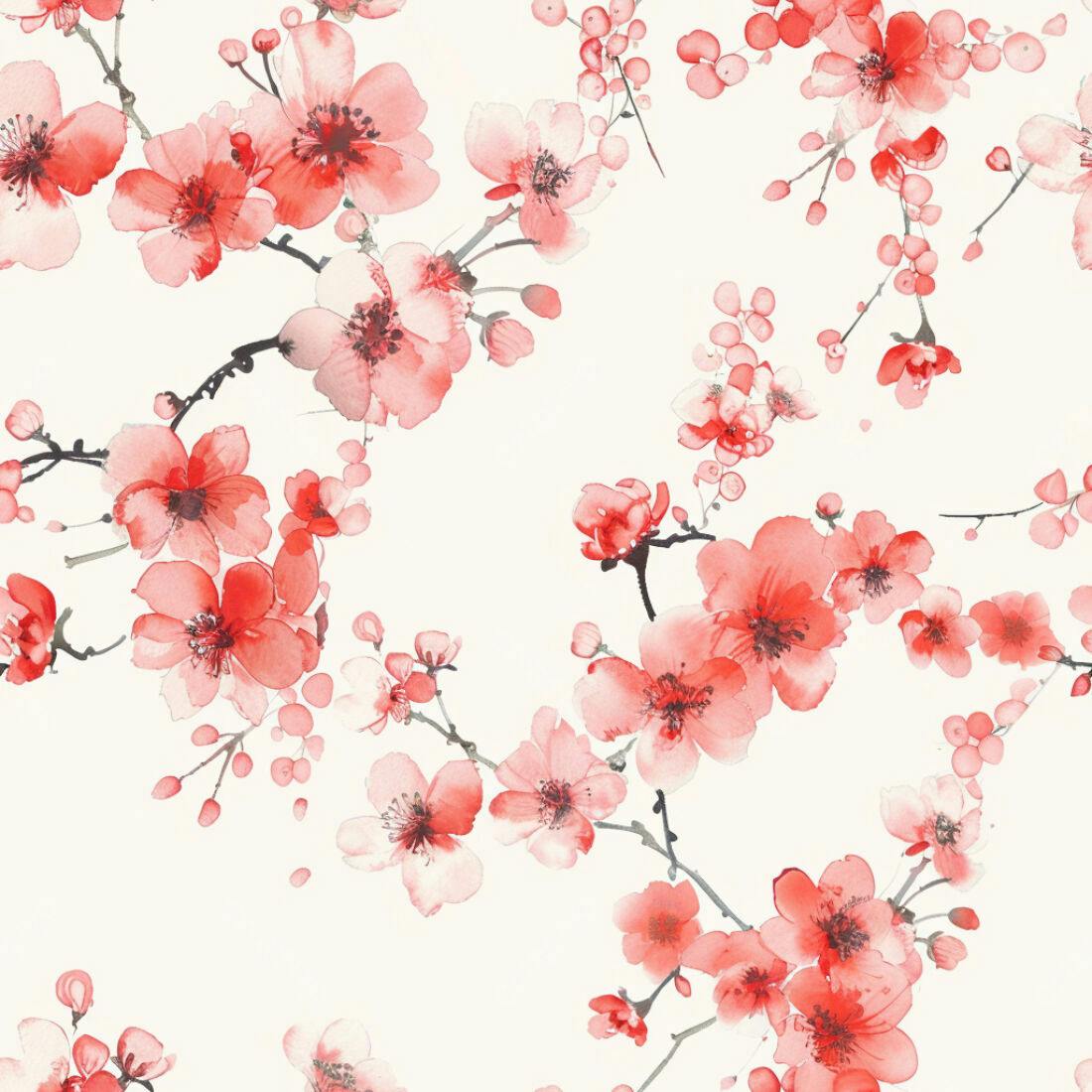 Textura floral aquarela rosa para papel de parede
