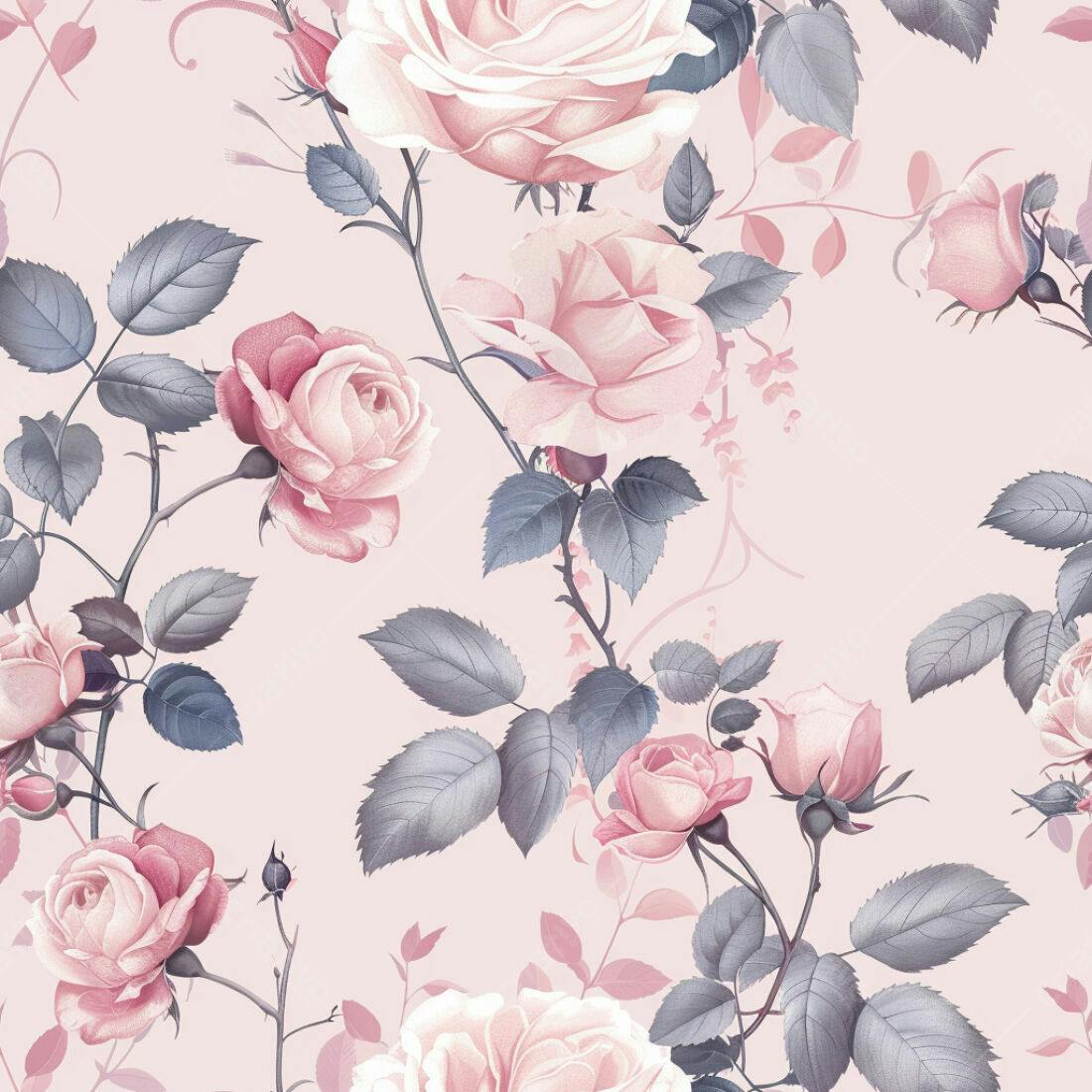 Textura floral rosas românticas para papel de parede