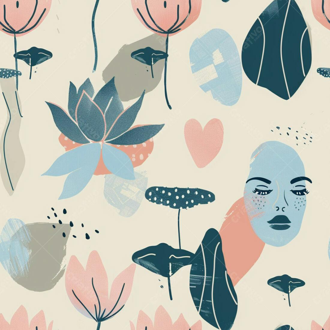 Textura Floral Abstrata para Fundo