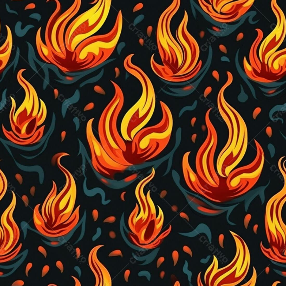 Textura Chamas Vibrantes para Fundo