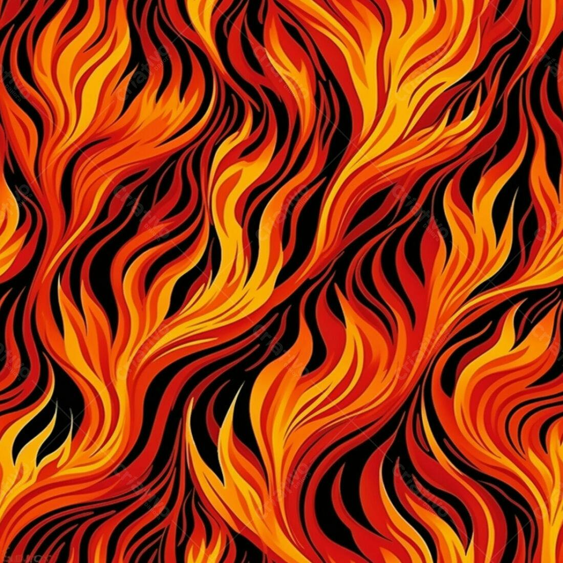 Textura Chamas Infernais para Fundo