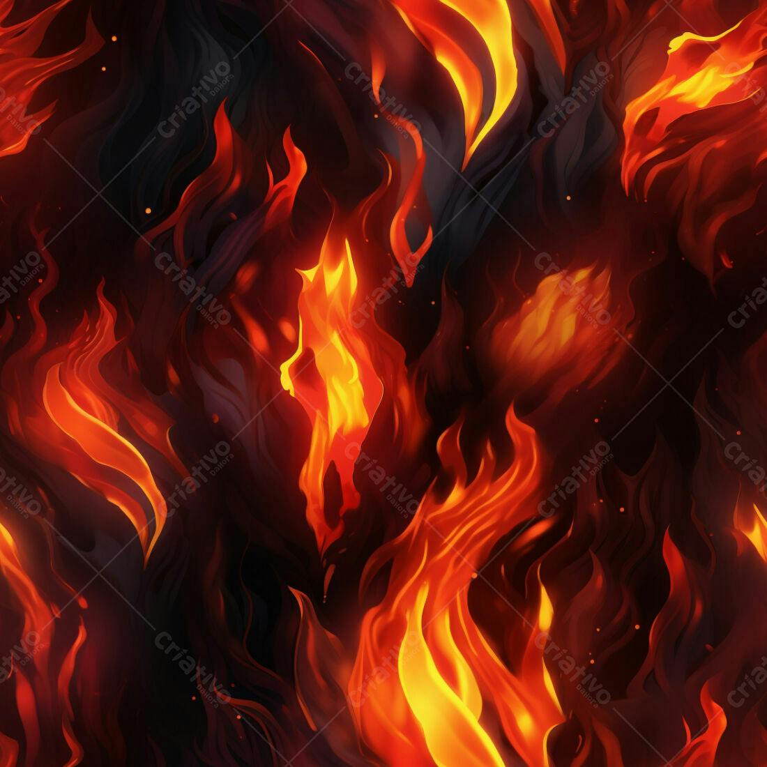 Textura Fogo Chamas para Fundo de Jogo
