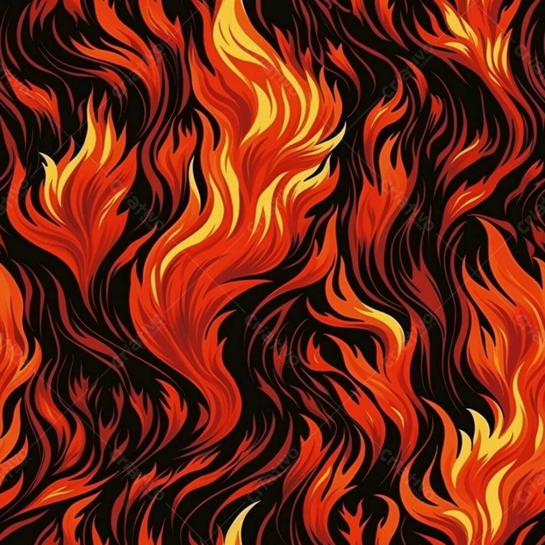 Textura Chamas Vermelhas e Laranjas para Fundo