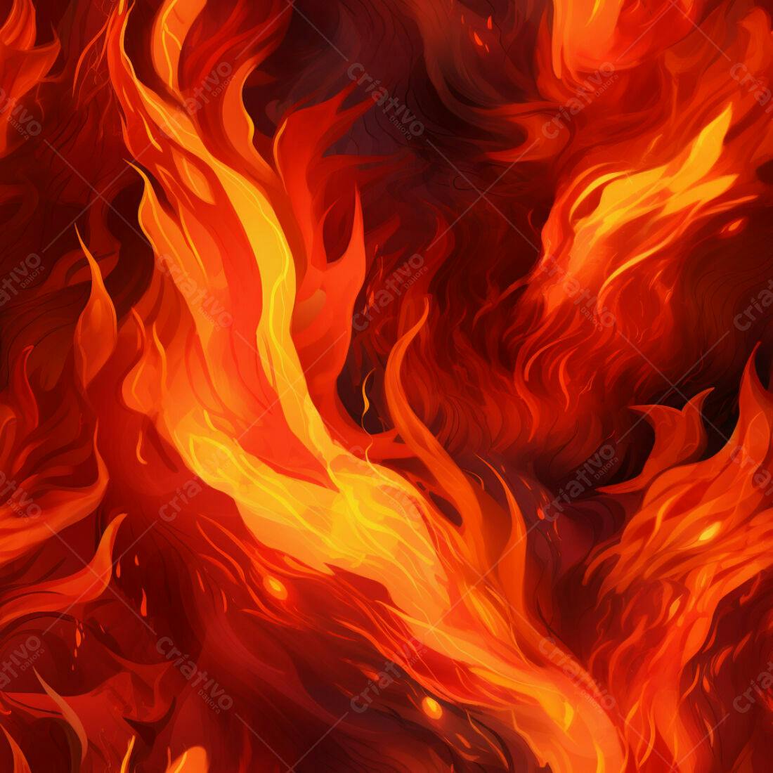 Textura Fogo Infernal para Fundo de Jogo