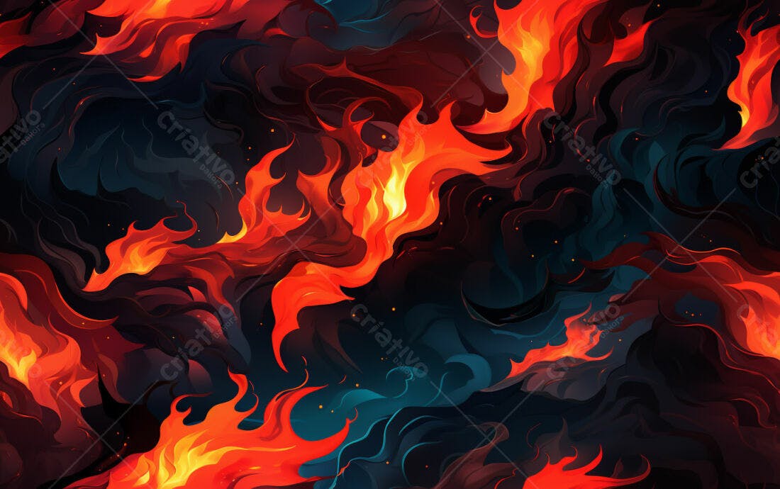 Textura Fogo Infernal para Fundo de Jogo
