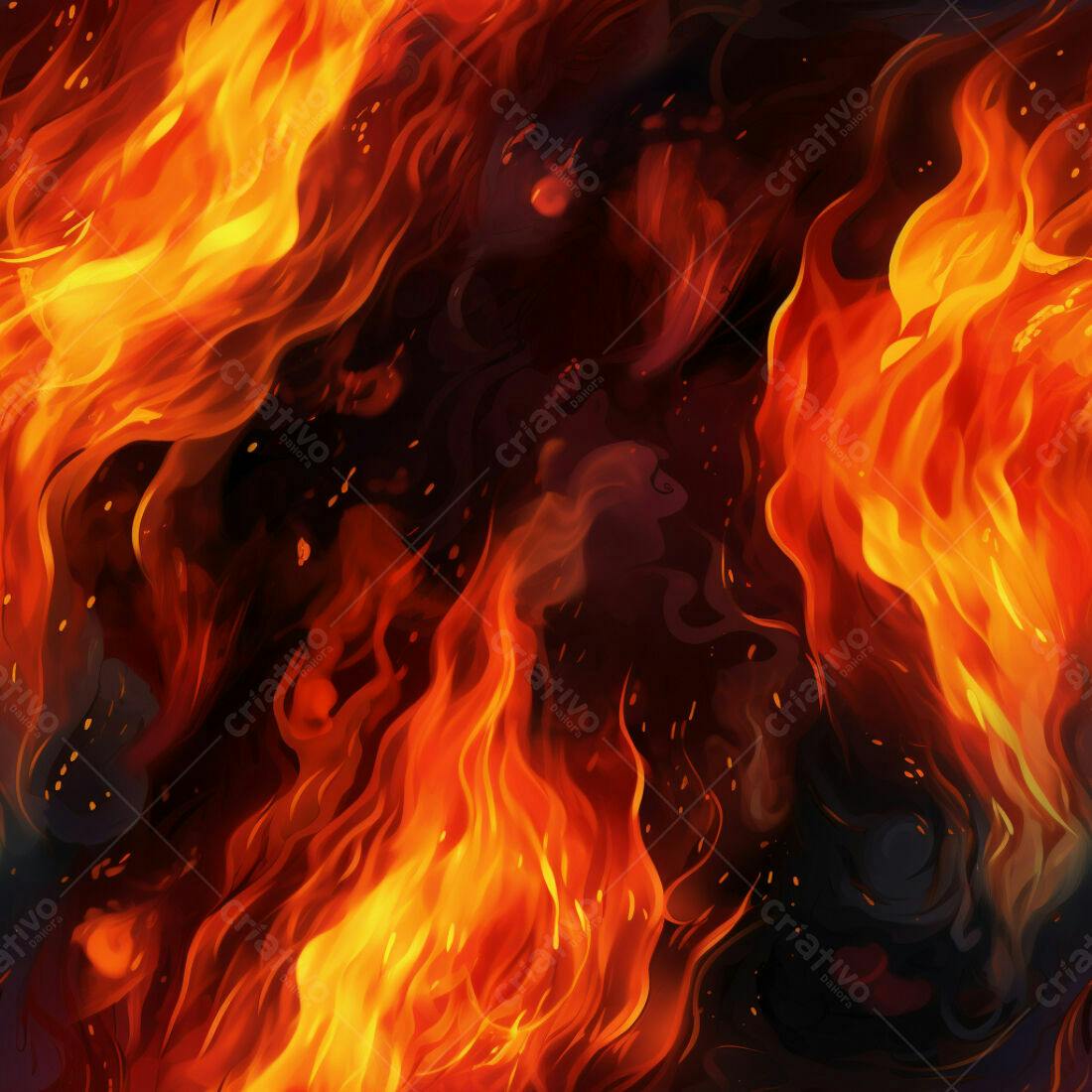 Textura Fogo Vivo para Fundo de Jogo