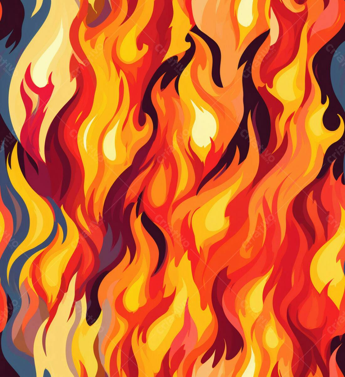 Textura Fogo Estilizado para Fundo de Jogo