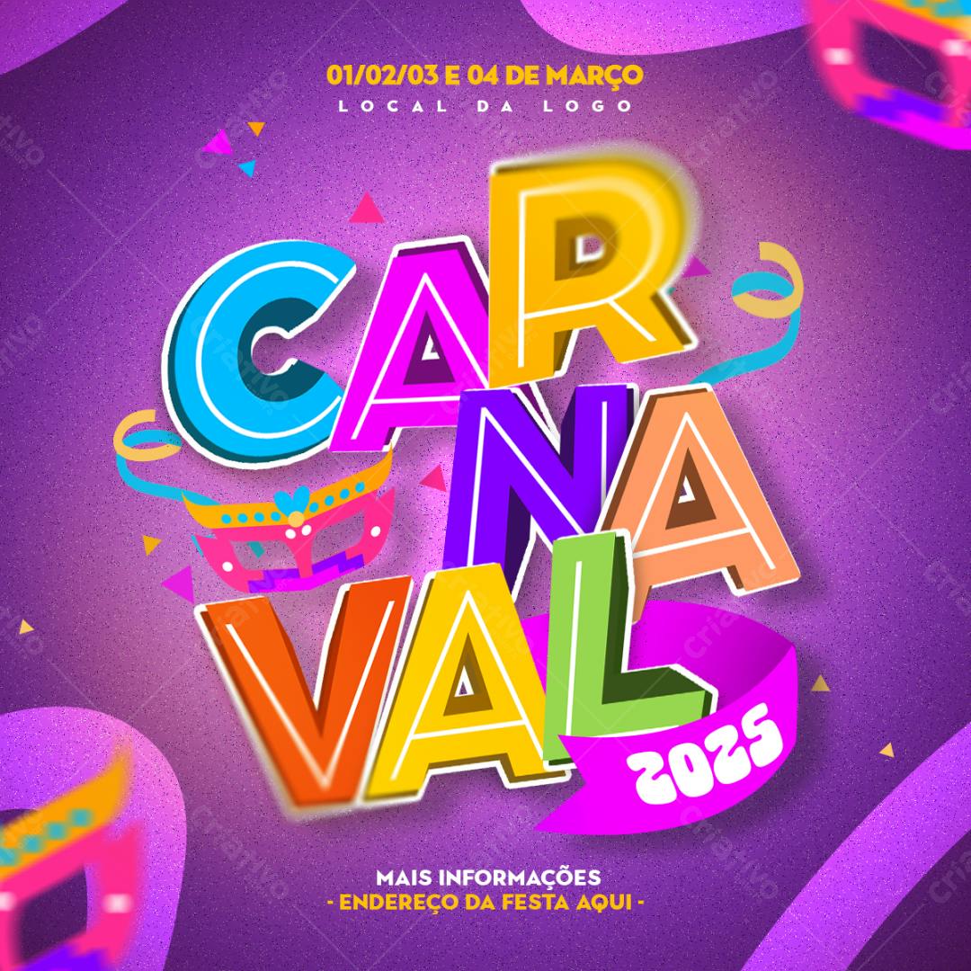 Flyer Carnaval 2025 PSD Editável