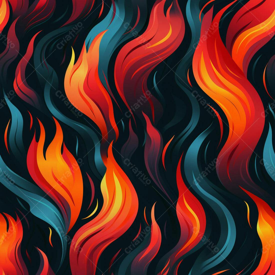 Textura Chamas Vermelha e Azul para Fundo
