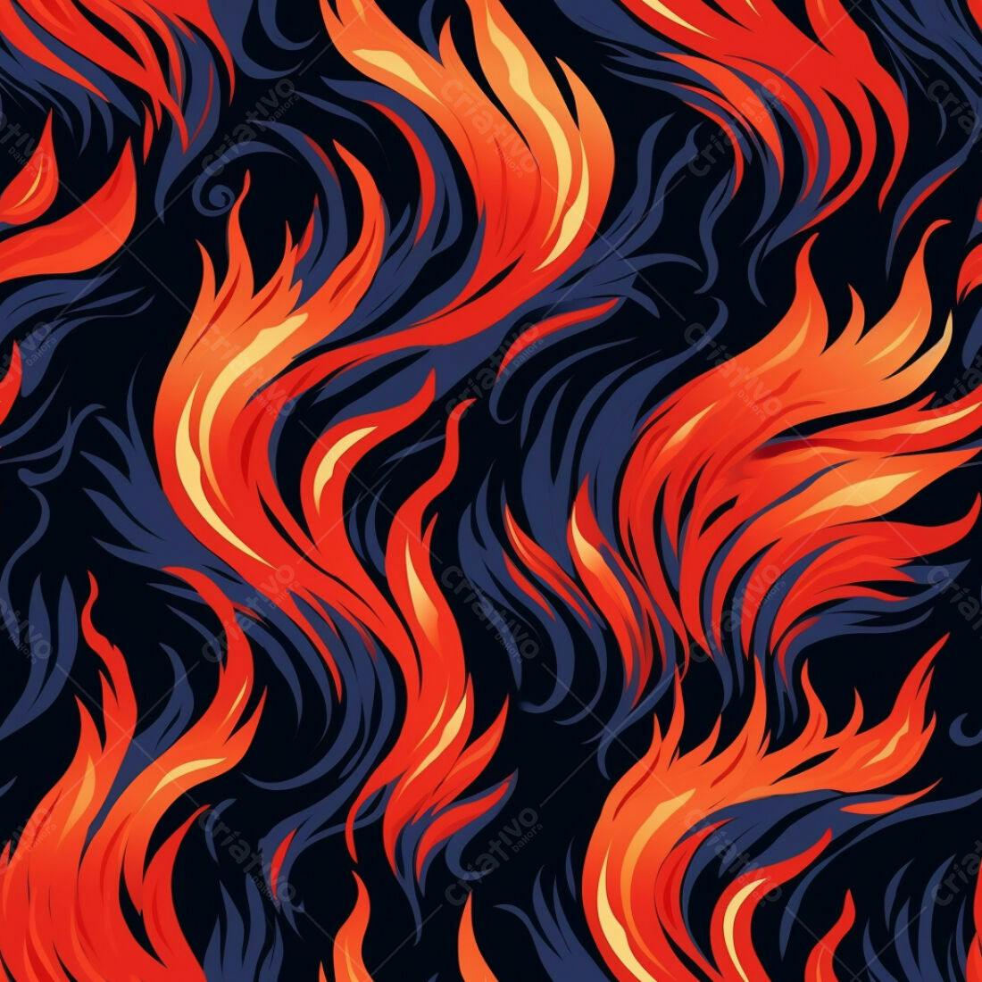 Textura Chamas Vermelhas e Azuis para Fundo